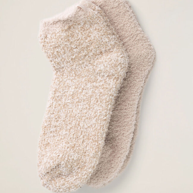 CozyChic Striped Tennis Socks Stone