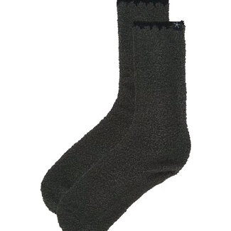 CozyChic Blanket Stitch Socks Carbon