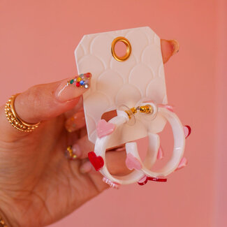 Heart Acetate Hoops