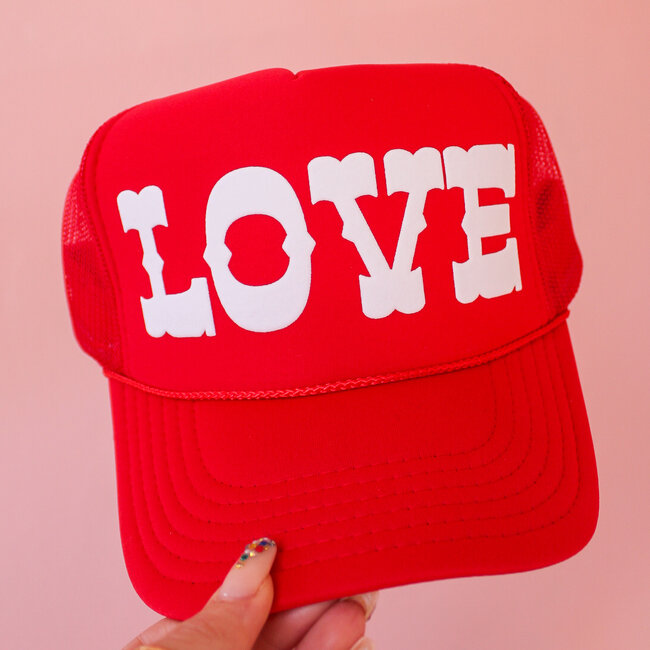 Big Love Red & White Trucker Hat