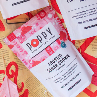 Frosted Sugar Cookie Poppy Popcorn