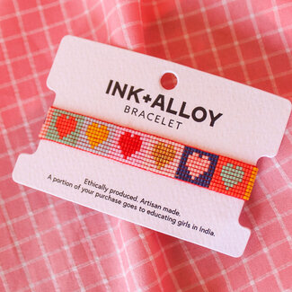 Gabby Multi Color Heart Bead Bracelet