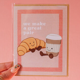 Simple Whimsy Great Pair Croissant + Latte Card