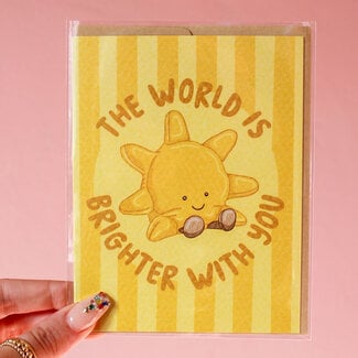 Simple Whimsy Brighter With You Sun Card