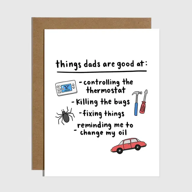 Things Dad Are Good At Card