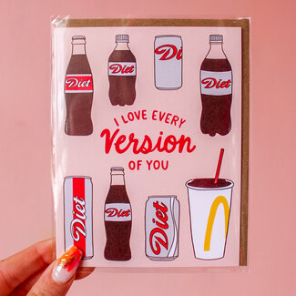 Brittany Paige I Love Every Version Diet Soda Card