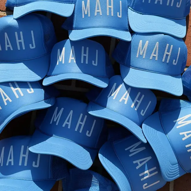 Blue Mahj Trucker Hat