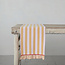 Woven Cotton Striped Table Runner w/ Ruffle & Ric Rac Trim