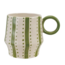 Green Stripes & Dots Mug