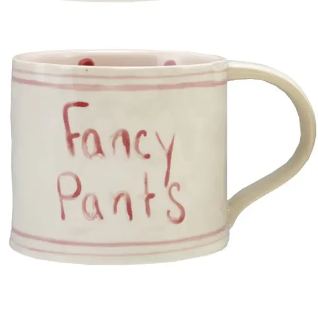 Fancy Pants Hand-Painted Mug