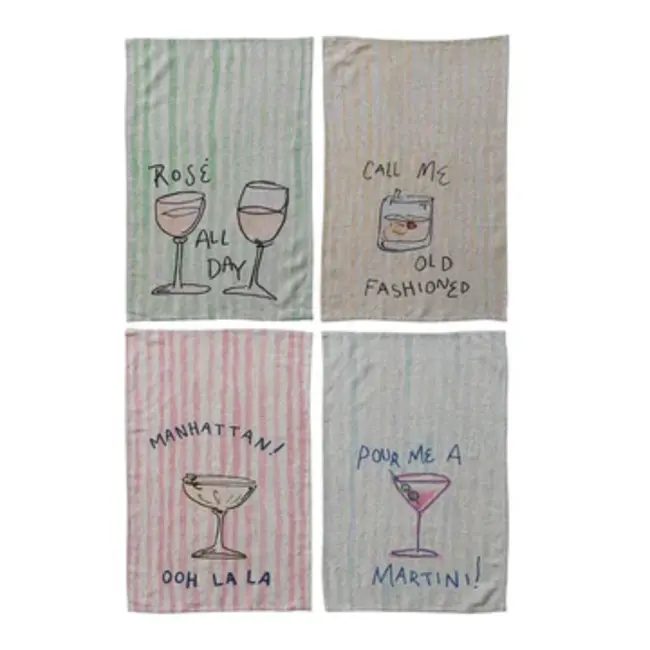 Manhattan! Ooh La La Linen Bar Towel
