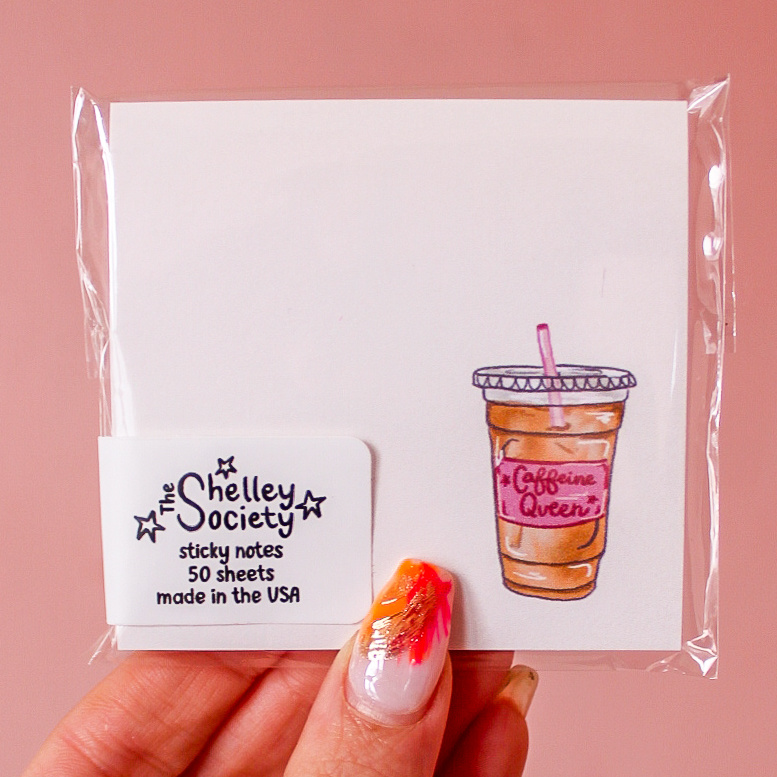 Cold Front Sticky Notes Caffeine Queen Iced Coffee Cold Brew BFFs Sticky Notes - Keaton Place