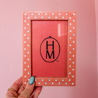 Polka Dot Photo Frame Pink