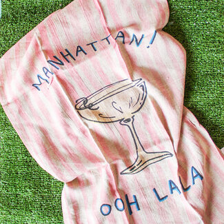 Manhattan! Ooh La La Linen Bar Towel