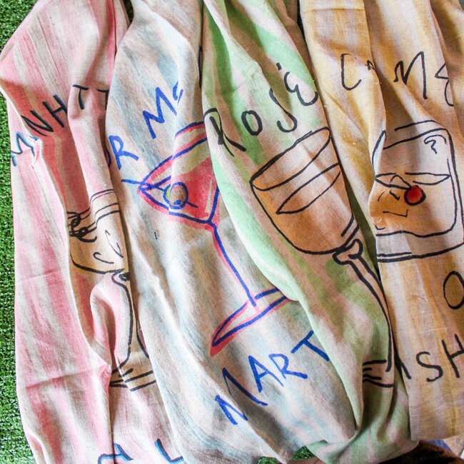 Pour Me a Martini Linen Bar Towel
