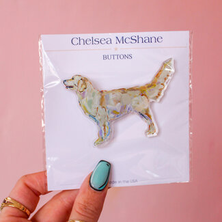 Golden Retriever Button