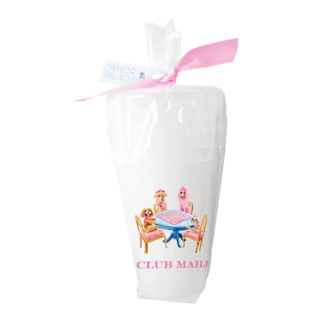 Mahjong Dogs Frosted Cup (6 Pack)