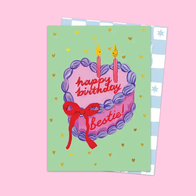 Happy Birthday Bestie Cake Card