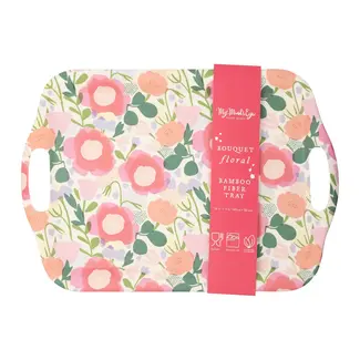 Floral Reusable Bamboo Tray