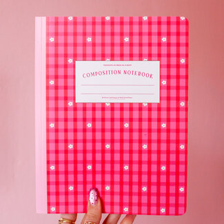 Pippi Post Gingham Daisy Composition Notebook