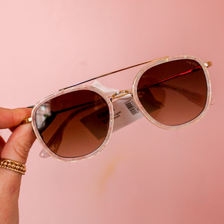 Weston Light Pink & Brown Sunglasses by Freyrs