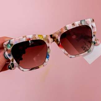 Gia Pink Pearl Sunglasses by Freyrs