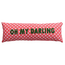 "Oh My Darling" Cotton Voile Lumbar Pillow with Polka Dots & Embroidery