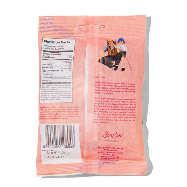 BonBon NYC - Sour Wild Strawberry Fish