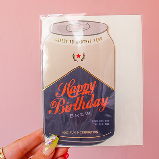 Birthday Brew Die-Cut Greeting Card