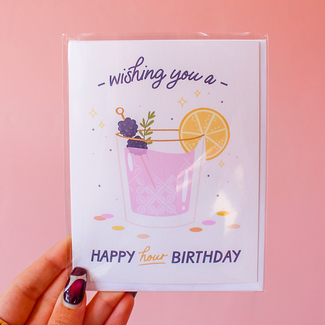Happy Hour Birthday Cocktail Card