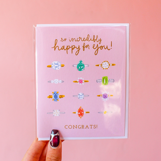 Congrats With Rings Card