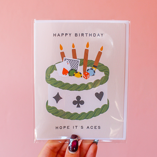 Aces Poker Birthday Card