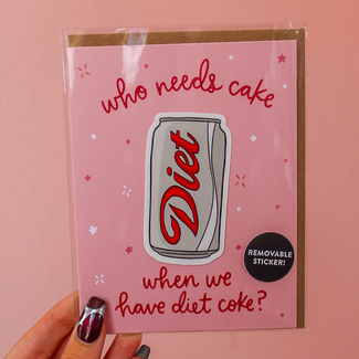 Diet Soda Sticker Card