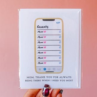 Mom's Calls Card