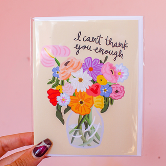 Flower Vase Thank You Card