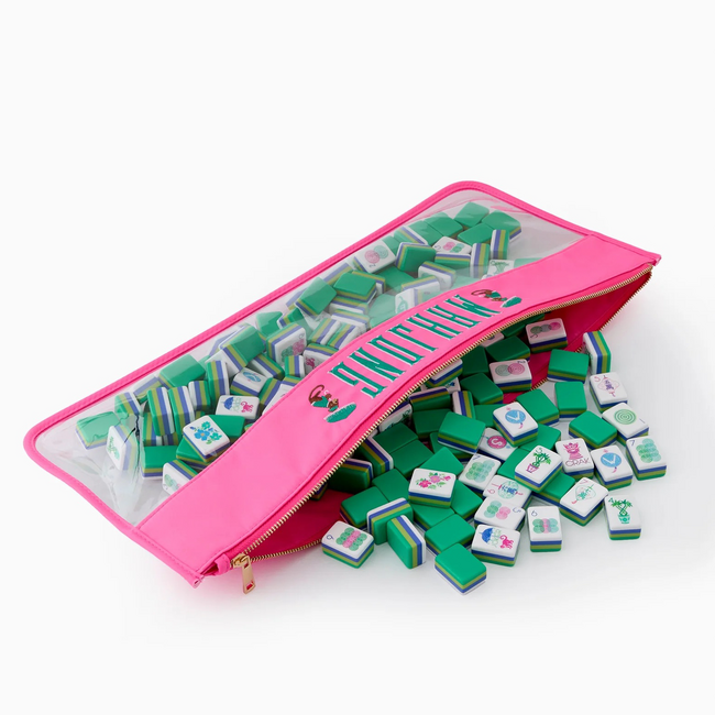 Pink Monkey Mahjong Bag
