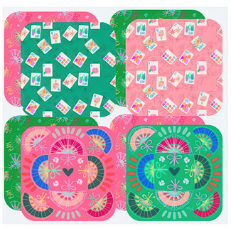 Keva Bonjour Mahjong Coasters (Set of 4)