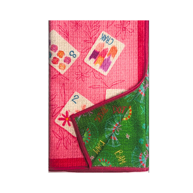 Bonjour Mahjong Tea Towel