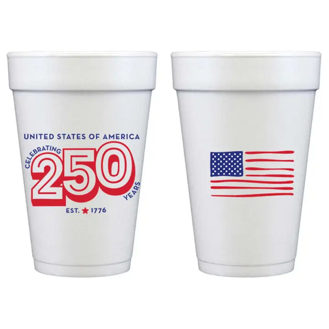 America 250th Foam Cup - 10 Pack