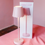 Pink LED Portable Cordless Table Lamp with Scalloped Edge Shade in Gift Box