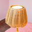 Rattan Lampshade with Scalloped Edge