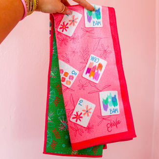 Keva Bonjour Mahjong Tea Towel