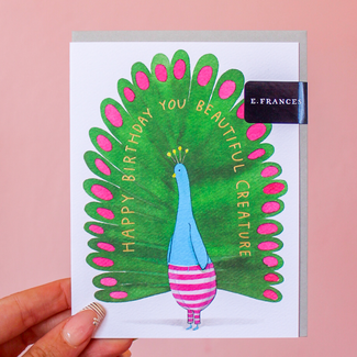 Peacock Birthday Card