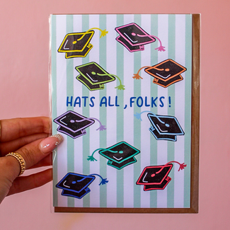 The Shelley Society Hats All Folks Graduation Card
