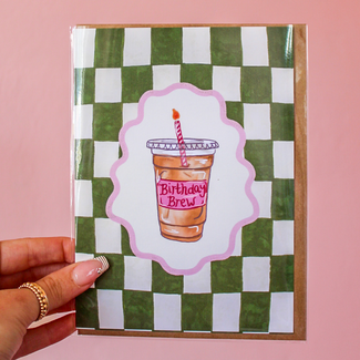The Shelley Society Birthday Brew Iced Coffee Caffeine Card