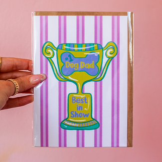 The Shelley Society #1 Dog Dad Best in Show Award Card