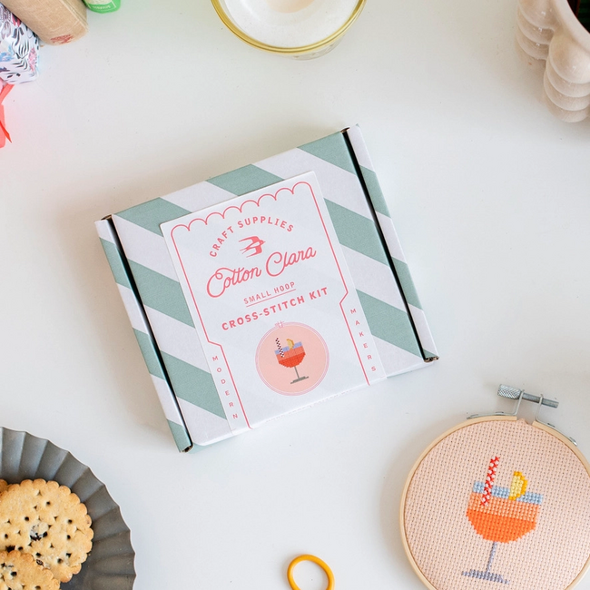Aperol Cocktail Cross Stitch Kit