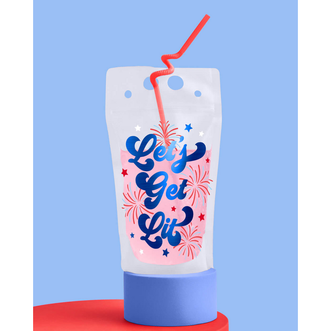Party in the USA Sippers - 16 Pouches + Straws