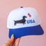 Red White and Woof Embroidered Hat