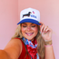 Red White and Woof Embroidered Hat